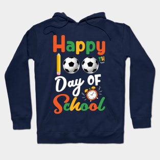 Happy 100th Day of School Football Teachers & Boys Gift Hoodie